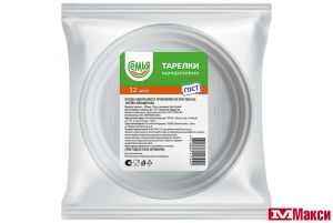 ТАРЕЛКА ОДНОРАЗОВАЯ БЕЛАЯ 210ММ 12ШТ (СЕМЬЯ ДОВОЛЬНА)