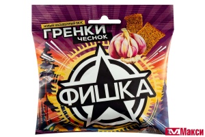 ГРЕНКИ "ФИШКА" ЧЕСНОЧНЫЕ 40Г 