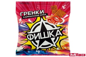 ГРЕНКИ "ФИШКА" КАМЧАТСКИЙ КРАБ 40Г 