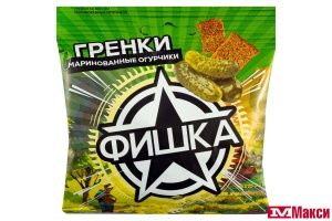 ГРЕНКИ "ФИШКА" МАРИНОВАННЫЕ ОГУРЧИКИ 40Г 