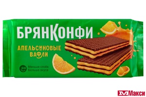 ВАФЛИ "АПЕЛЬСИНОВЫЕ" 190Г (БРЯНКОНФИ)