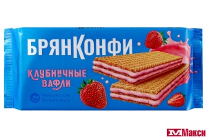ВАФЛИ "КЛУБНИЧНЫЕ" 190Г (БРЯНКОНФИ)