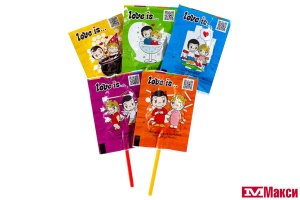 КАРАМЕЛЬ НА ПАЛОЧКЕ "LOVE IS" АССОРТИ 7,25Г