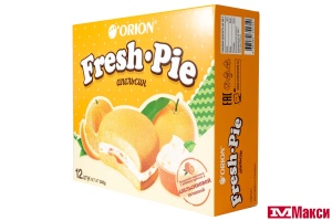 БИСКВИТ "FRESH PIE" С АПЕЛЬСИНОВОЙ НАЧИНКОЙ 12ШТХ25Г (ОРИОН)