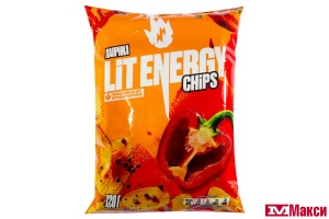 ЧИПСЫ РИФЛЕНЫЕ СО ВКУСОМ ПАПРИКИ 120Г (LIT ENERGY)