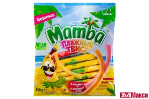 ЖЕВАТЕЛЬНАЯ КОНФЕТА "МАМБА" ПЛЯЖНЫЙ ТВИСТ 150Г (ГЕРМАНИЯ) (STORCK)