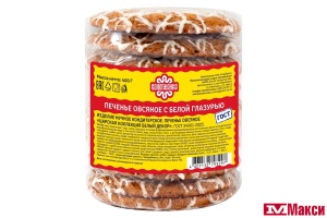 ПЕЧЕНЬЕ "ЦАРСКАЯ КОЛЛЕКЦИЯ" БЕЛЫЙ ДЕКОР ОВСЯНОЕ 400Г (ВОЛОГЖАНКА)