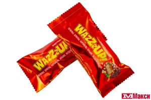 КОНФЕТЫ "WAZZZUP" ПЕЧЕНЬЕ С ЦУКАТАМИ,КАРАМЕЛЬЮ,АРАХИСОМ И ВОЗДУШНЫМ РИСОМ (НЕВСКИЙ КОНДИТЕР)