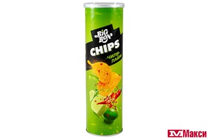 ЧИПСЫ "БИГ БОН" ЧИЛИ-ЛАЙМ 130Г ТУБА