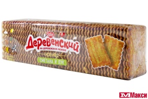 КРЕКЕР "ДЕРЕВЕНСКИЙ" СМЕТАНА И ЛУК 380Г (СЛАДКАЯ СЛОБОДА)