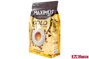 КОФЕ В ЗЕРНАХ "GOLD COLLECTION" 900Г ПАКЕТ (MAXIMUS)