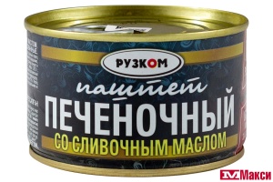 ПАШТЕТ ПЕЧЕНОЧНЫЙ С МАСЛОМ 230Г Ж/Б КЛЮЧ (РУЗКОМ)