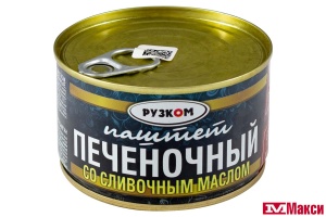 ПАШТЕТ ПЕЧЕНОЧНЫЙ С МАСЛОМ 230Г Ж/Б КЛЮЧ (РУЗКОМ)
