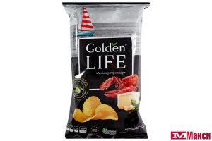 ЧИПСЫ "GOLDEN LIFE" СО ВКУСОМ ЛОБСТЕРА ТЕРМИДОР 90Г (МОСКОВСКИЙ КАРТОФЕЛЬ)