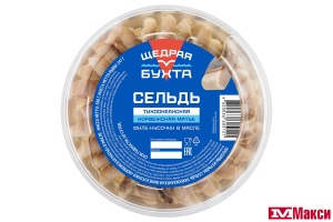 ПРЕСЕРВЫ (ЩЕДРАЯ БУХТА) СЕЛЬДЬ "НОРВЕЖСКАЯ МАТЬЕ" ФИЛЕ-КУСОЧКИ В МАСЛЕ С/С 380Г