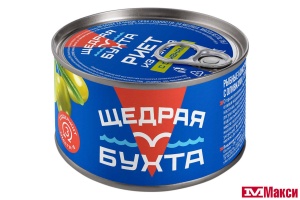 РИЕТ "ЩЕДРАЯ БУХТА" ИЗ ТУНЦА ЖЕЛТОПЕРОГО С ОЛИВКАМИ 115Г Ж/Б