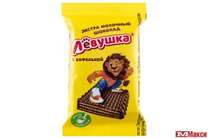 ШОКОЛАД "ЛЕВУШКА" ЭКСТРАМОЛОЧНЫЙ С ВАФЛЯМИ 27,5Г (СЛАВЯНКА)