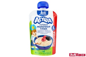КАША "АГУША" МОЛОЧНАЯ 100Г (ВБД) (ДЕТСКОЕ ПИТАНИЕ) (БЗМЖ)(яблоко-ежевика-малина пшенично-овсяная)