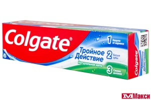 ПАСТА ЗУБНАЯ "COLGATE" 100МЛ ТРОЙНОЕ ДЕЙСТВИЕ (TRIPLE AKTIV)