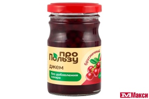 ДЖЕМ БРУСНИЧНЫЙ БЕЗ САХАРА 210Г СТ/Б (ПРОПОЛЬЗУ) 