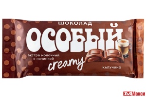 ШОКОЛАД "ОСОБЫЙ" VIBE ЭКСТРАМОЛОЧНЫЙ КАПУЧИНО 82Г  (КРУПСКАЯ)