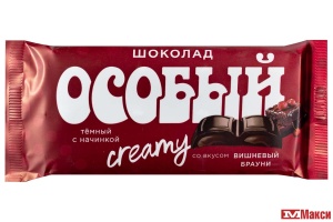 ШОКОЛАД "ОСОБЫЙ" VIBE ТЕМНЫЙ ВИШНЕВЫЙ БРАУНИ 82Г (КРУПСКАЯ)