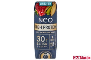 КОКТЕЙЛЬ МОЛОЧНЫЙ "NEO" ОБЕЗЖИРЕННЫЙ 30Г БЕЛКА 260Г (ВИММ-БИЛЛЬ-ДАНН) (БЗМЖ)(малина-фисташка)