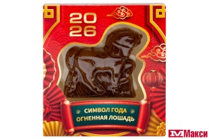 ШОК.ФИГУР.(ЭВР) "ЛОШАДЬ" СИМВОЛ ГОДА В КАРАМЕЛЬНОЙ ГЛАЗУРИ 40Г КОРОБКА