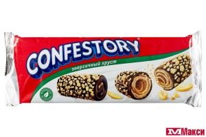 ВАФЕЛЬНЫЕ РУЛЕТИКИ "CONFESTORY" ГЛАЗИРОВАННЫЕ С АРАХИСОМ 120Г