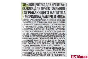 ОСНОВА ДЛЯ НАПИТКА "VITA BAR" СМОРОДИНА, ЧАБРЕЦ И МЯТА 25МЛ (ГУРМИКС)