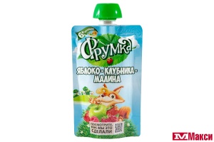 ПЮРЕ "ФРУМКА" ЯБЛОКО-КЛУБНИКА-МАЛИНА 90Г ДОЙ-ПАК (КОМПЛЕКС-АГРО)