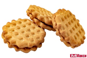 ПЕЧЕНЬЕ "ДОМАШНИЕ ВАФЕЛЬКИ" С МАЛИНОВОЙ НАЧИНКОЙ (ДЫМКА)