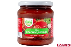 СОУС "КРАСНОДАРСКИЙ" ТОМАТНЫЙ 460Г СТ/Б (СЕМЬЯ ДОВОЛЬНА)