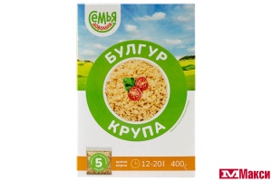 КРУПА БУЛГУР 5Х80Г ВАРОЧНЫЕ ПАКЕТЫ (СЕМЬЯ ДОВОЛЬНА) 