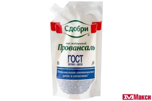 СОУС МАЙОНЕЗНЫЙ "СДОБРИ" ПРОВАНСАЛЬ 40% 192Г ДОЙ-ПАК (НМЖК)