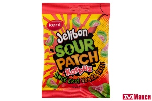 ЖЕВАТЕЛЬНЫЙ МАРМЕЛАД "JELIBON SOUR PATCH KIDS" КИСЛО-СЛАДКИЙ АРБУЗ 80Г (KENT)