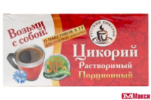 ЦИКОРИЙ ПОРОШКООБРАЗНЫЙ "РУССКИЙ ЦИКОРИЙ" ПОРЦИОННЫЙ 15ШТ