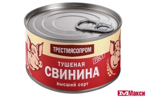 СВИНИНА ТУШЕНАЯ "ТРЕСТМЯСОПРОМ" 325Г Ж/Б