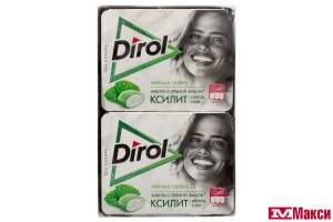 ЖЕВАТЕЛЬНАЯ РЕЗИНКА "DIROL" X-FRESH МЯТНАЯ СВЕЖЕСТЬ 16Г (МОН' ДЭЛИС РУСЬ)
