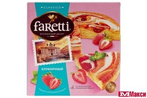 ПИРОГ "FARETTI CLASSICO" КЛУБНИЧНЫЙ 350Г (РУССКИЙ БИСКВИТ)