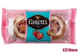 МИНИ-ПИРОГ "FARETTI" КЛУБНИЧНЫЙ 130Г (РУССКИЙ БИСКВИТ)