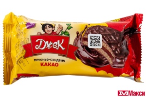 ПЕЧЕНЬЕ-СЭНДВИЧ "ДЖЕК" КАКАО 100Г (КОНТИ)