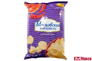 ЧИПСЫ "МОСКОВСКИЙ КАРТОФЕЛЬ" СО ВКУСОМ СЛАДКИЙ ЧИЛИ 120Г