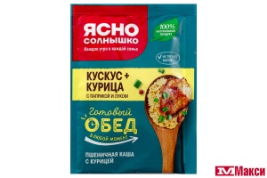 КАША "ЯСНО СОЛНЫШКО" ПШЕНИЧНАЯ КУСКУС С КУРИЦЕЙ, ПАПРИКОЙ И ЛУКОМ 40Г