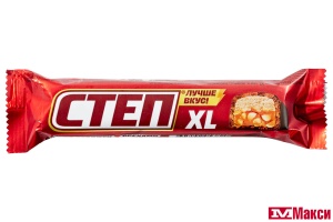 ШОКОЛАДНЫЙ БАТОНЧИК "СТЕП" XL НУГА,АРАХИС И КАРАМЕЛЬ 65Г (СЛАВЯНКА)