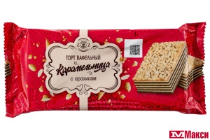 ТОРТ ВАФЕЛЬНЫЙ "КАРАМЕЛЬНИЦА" С АРАХИСОМ 200Г (НЕВСКИЙ КОНДИТЕР)