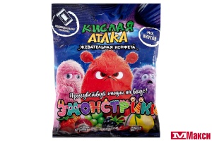 Ж/КОНФЕТА (ЭВР) "КИСЛАЯ АТАКА" ЭМОНСТРИКИ АССОРТИ МИНИ 50Г 