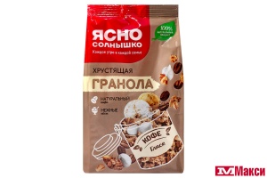 ГРАНОЛА "ЯСНО СОЛНЫШКО" ХРУСТЯЩАЯ КОФЕ ГЛЯСЕ 250Г