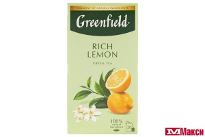 ЧАЙ "GREENFIELD" РИЧ ЛЕМОН ЗЕЛЕНЫЙ 20ПАКЕТИКОВ (ОРИМИ-ТРЕЙД)
