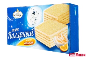 ТОРТ ВАФЕЛЬНЫЙ "ПОЛЯРНЫЙ" СО ВКУСОМ АПЕЛЬСИНА 213Г (ПЕКАРЬ)